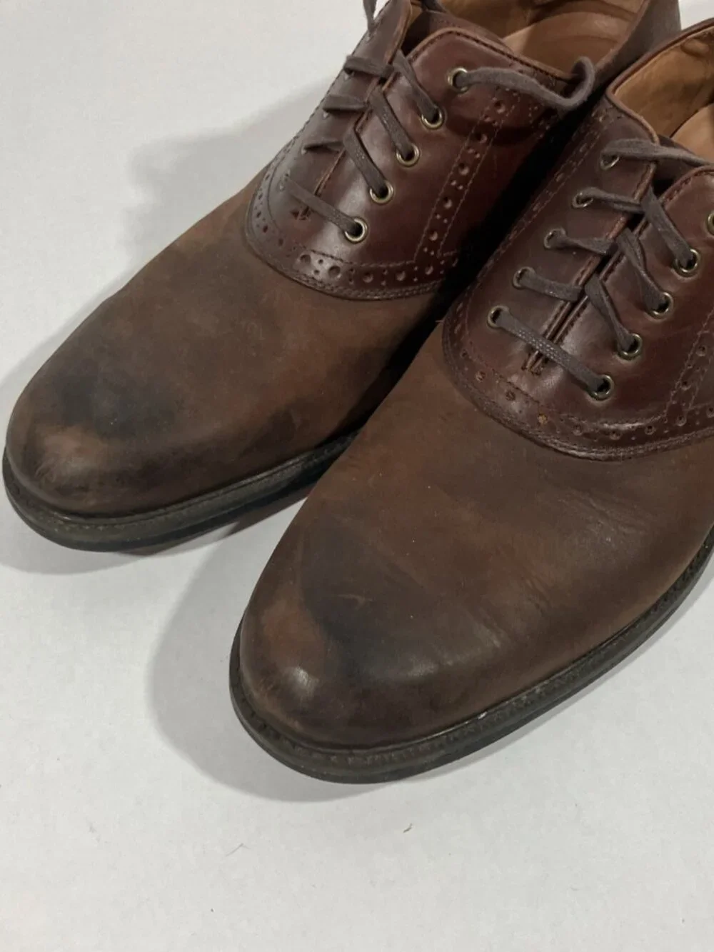 Men’s Leather Johnston And Murphy Dress Shoes Size 11.5 Dual Width